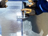 Wall set-up with drop pin panel connections saves substantial costly time and labour  NO nuts and bolts.